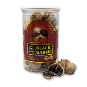 Black Garlic 17.64 Oz (500G) Whole Black Garlic Denali Sports Fermented Super Foods, Non-GMOs, Non-Additives, High in Antioxidants, Ready to Eat