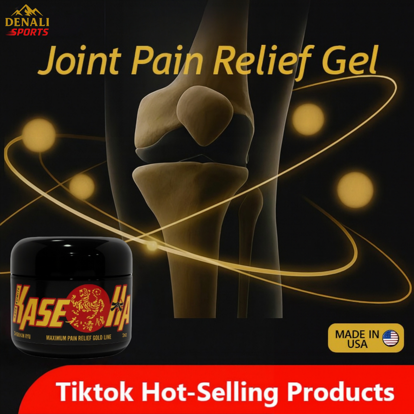 Kase Ha Gold 2oz Gel Maximum Strength Deep Penetration Topical Pain Relief  for Arthritis Pain, Backaches, Muscular Pain, Joint Pain, Tendonitis, Carpal Tunnel and Other Common Aches and Pains
