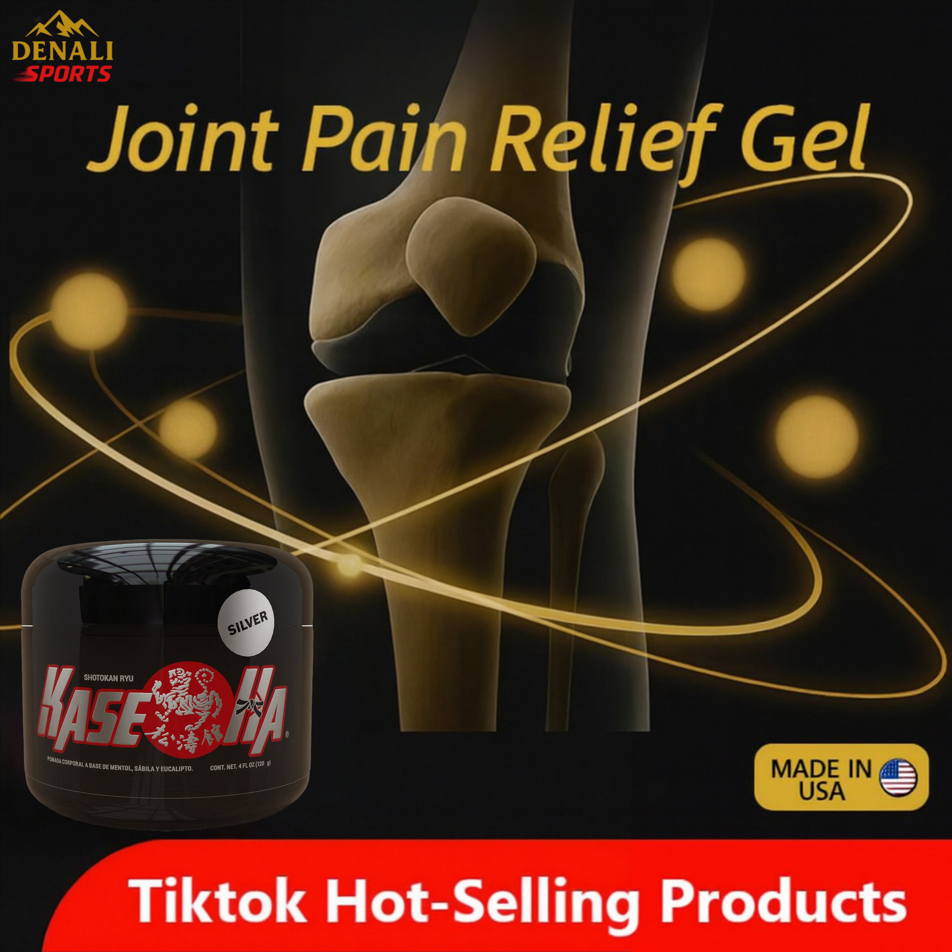 Kase Ha Silver 4oz Gel Long Lasting Topical for Arthritis Backaches Muscular Joint Tendonitis & Carpal Tunnel Pain Relief & Other Common Pain