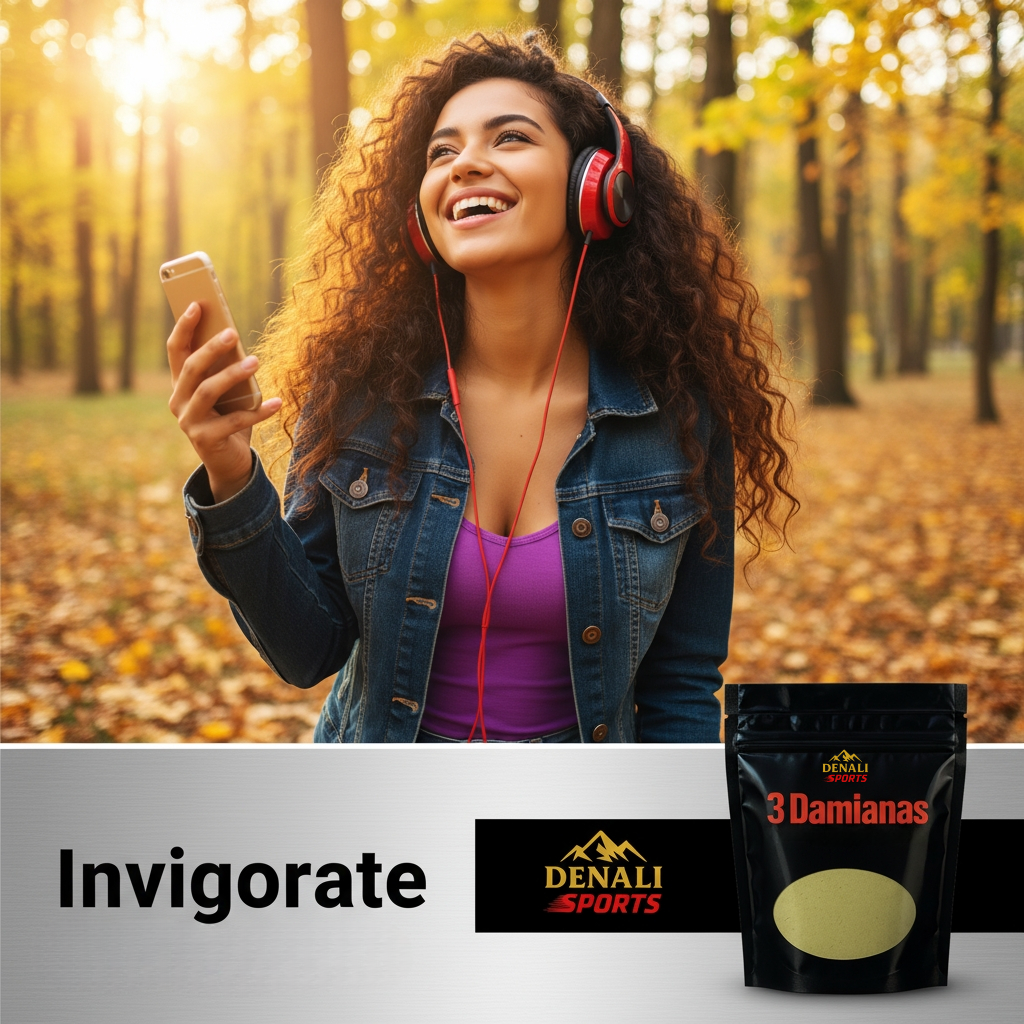 Denali Natural Products 3 Damianas 3.5oz Herbal Powder Damiana Tea Organic Fine Powder Ready Mix Improve Sexual Dysfunction Anti-Inflammatory Balance Hormones Reduce Anxiety Organic