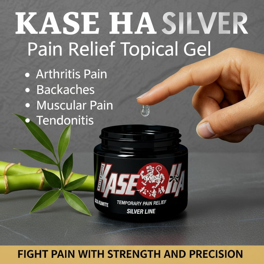 Kase Ha Silver 4oz Gel Long Lasting Topical for Arthritis Backaches Muscular Joint Tendonitis & Carpal Tunnel Pain Relief & Other Common Pain