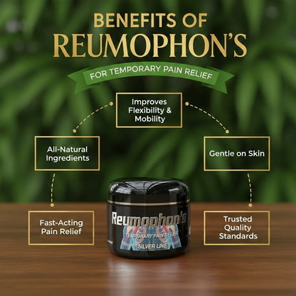 Reumophon's Silver Line 4oz Topical Cream for Arthritis Pain Backaches Muscular Joint Tendonitis Carpal Tunnel Deep Tissue Massage & Common Aches