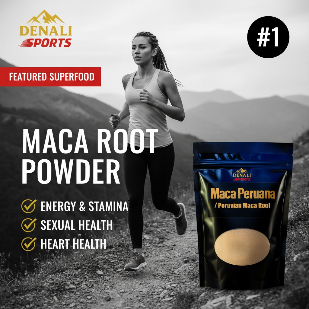 Denali Natural Products Peruvian Maca Root 3.5oz Powder Superfood Adaptogen Improve Sexual Function Boost Energy Improve Mood Reduce Inflammation Boost Libido Reduce Stress Organic Non GMO Vegan Gluten Free Kosher